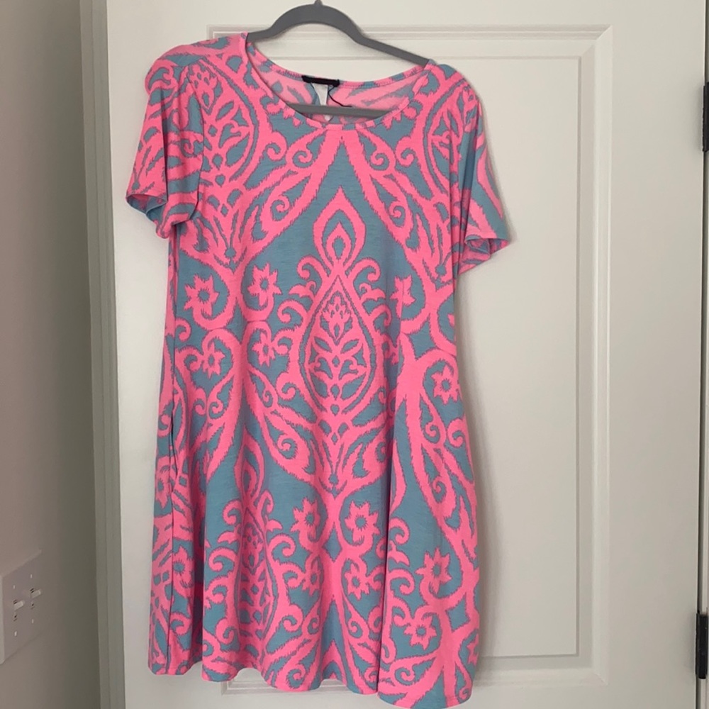 Neon dress cover up